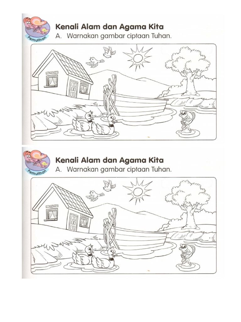 gambar mewarna ciptaan allah