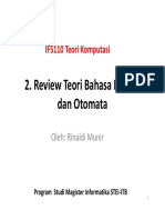 IF5110 - Review Teori Bahasa Formal Dan Otomata