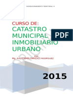 Catastro Municipal Urbano: Acondicionamiento Territorial IV