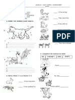 Animal Description Worksheet