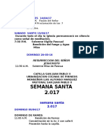 Programa Semana Santa 2017