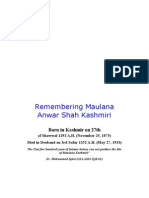 Remembering Maulana Anwar Shah Kashmiri (R.a.)