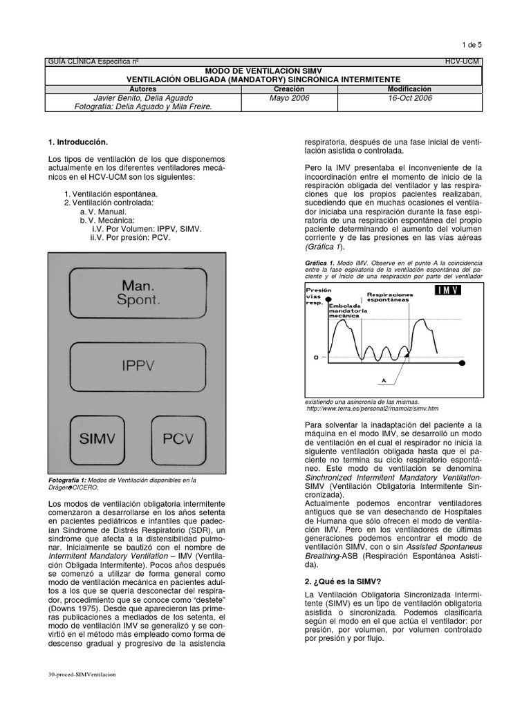 Ventilación Simv PDF | PDF