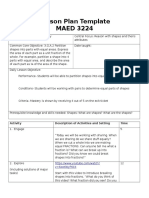 Lesson Plan Template MAED 3224: Activity Description of Activities and Setting Time