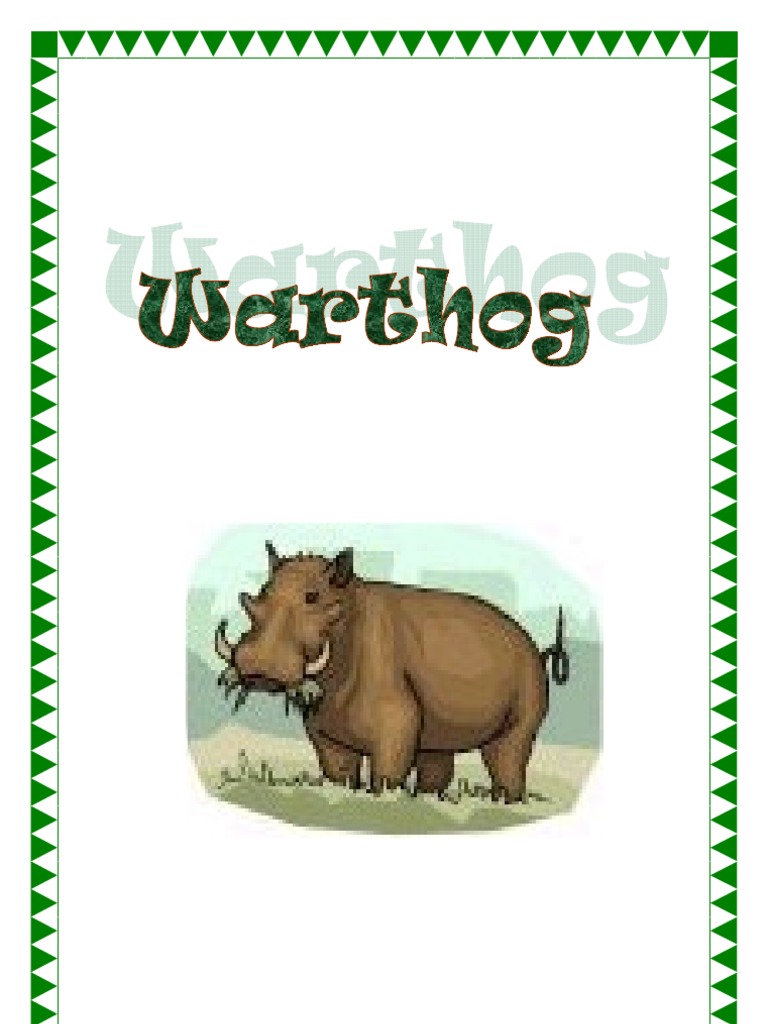 Warthog Activity by Donnette E Davis, ST Aiden's Homeschool, South ...