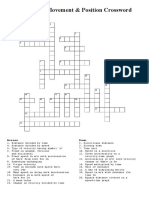 IGCSE 1.1 Movement & Position Crossword: Across Down