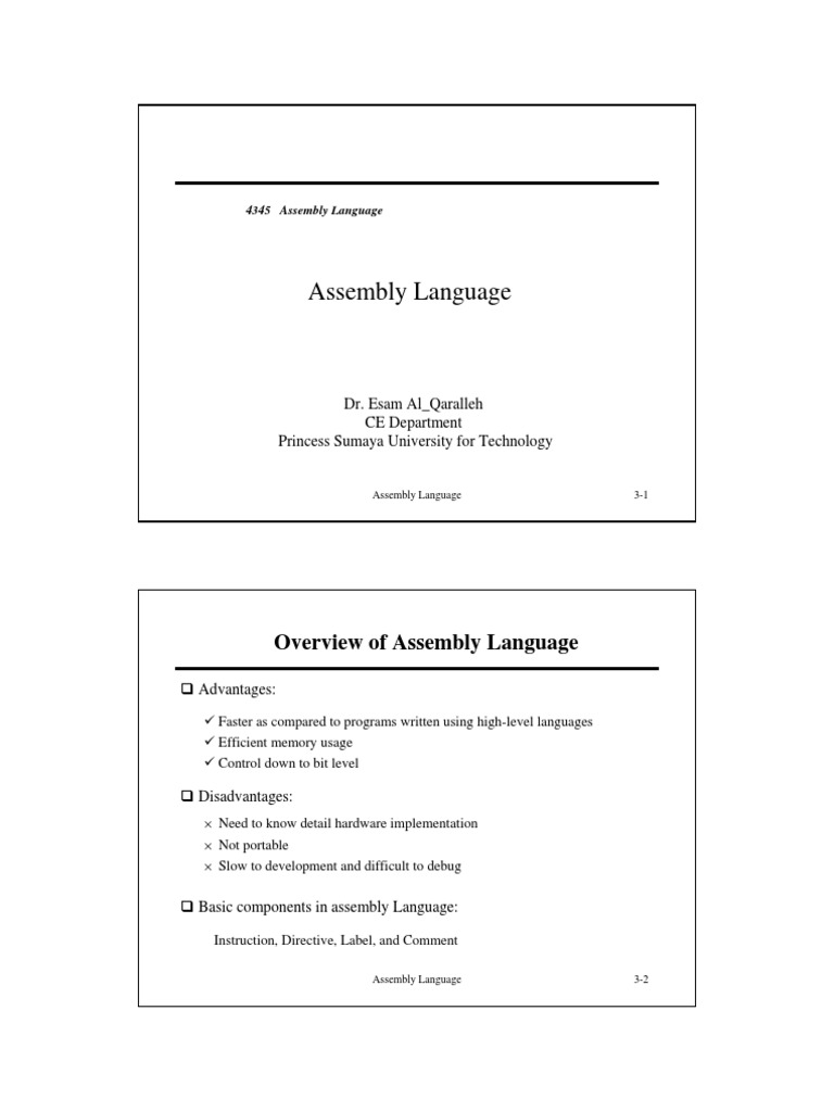 assembly introduction.pdf Assembly Language Instruction Set
