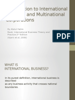 Introduction To International Business and Multinational Corporations