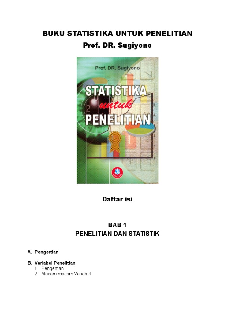 Buku Statistika Untuk Penelitian Prof Dr Sugiyono Pdf