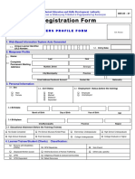 Registration Form MIS 03 01 Trainees Profile Form