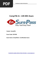 Latest CompTIA EnsurePass A+ 220 801 Dumps PDF