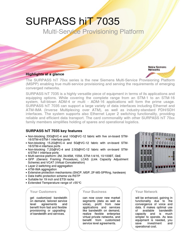 Data Sheet Surpass Hit 7035 | PDF | Computer Network | Virtual Private ...