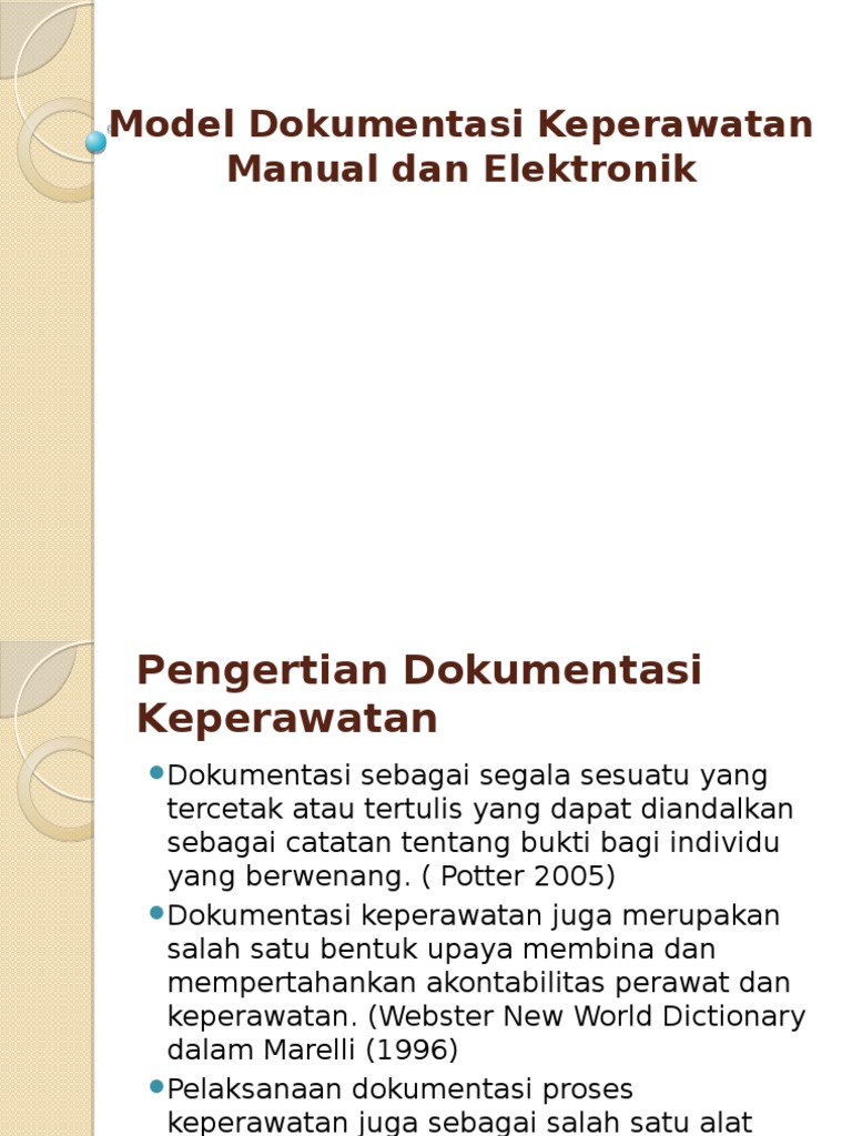 Model Dokumentasi Keperawatan Manual Dan Elektronik Pdf