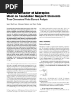 Seismic Behavior of MicropilesUsed as Foundation Support Ele