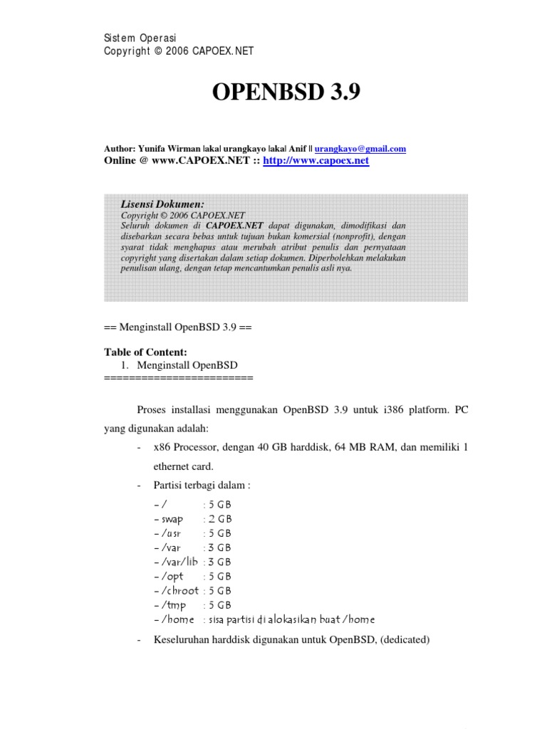 Install Openbsd | PDF