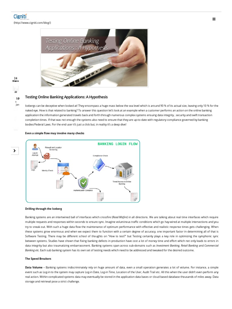 Testing Online Banking Applications - A Hypothesis | PDF | Software ...