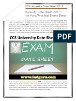 CCS University Date Sheet 2017