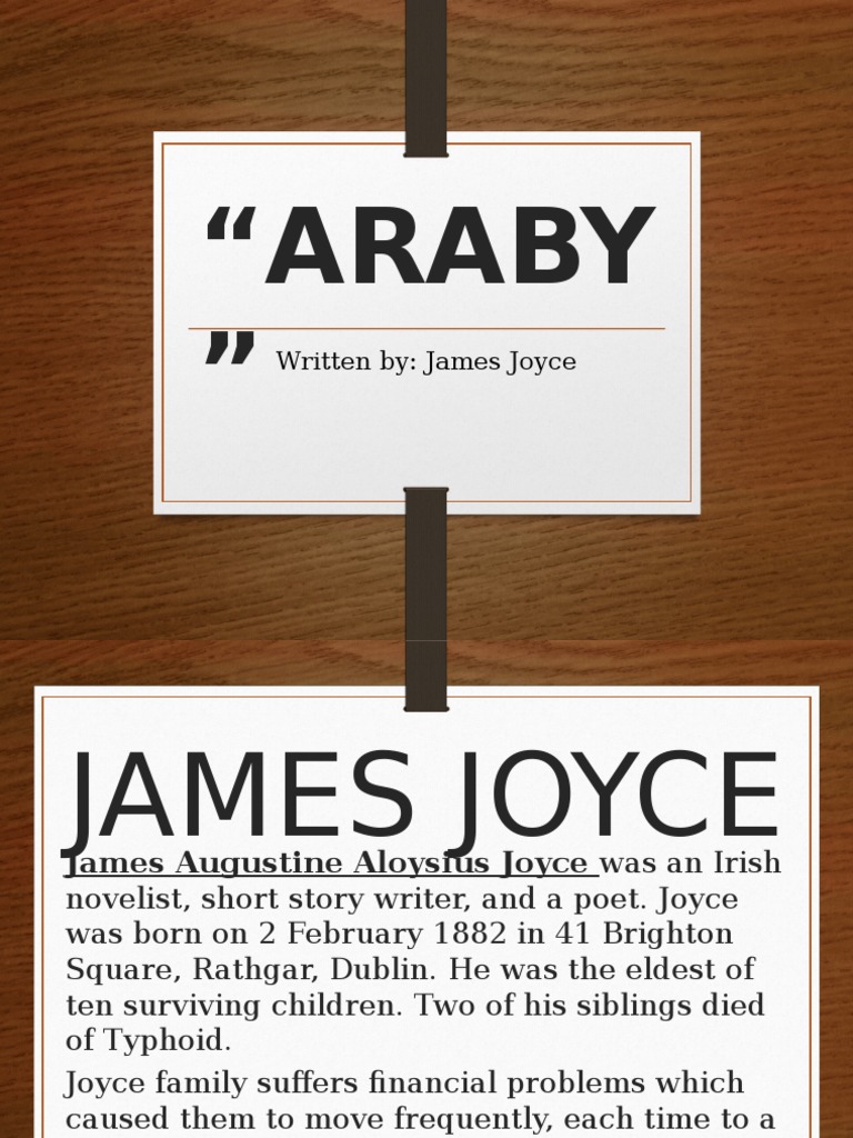 Araby James Joyce Fiction & Literature Free 30day Trial Scribd
