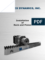 Installatin of Rack and Pinion