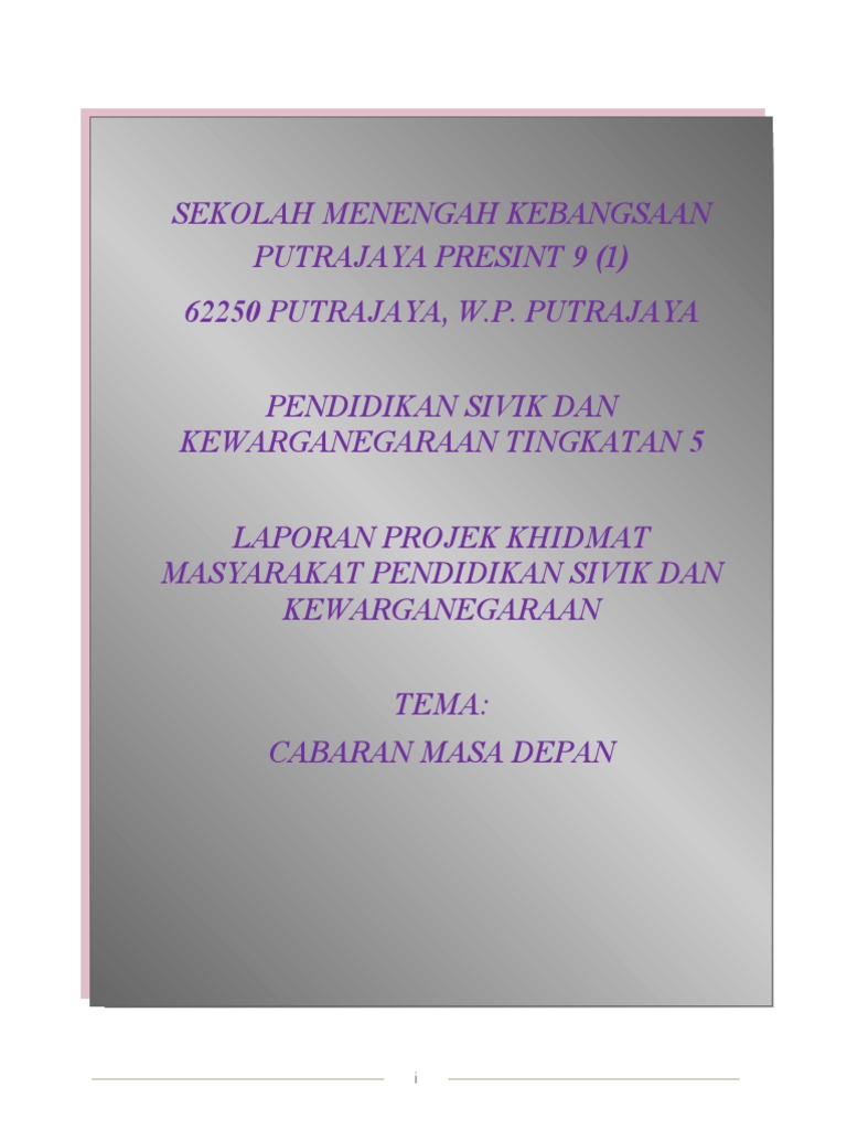 Projek Sivik Dan Kewarganegaraan