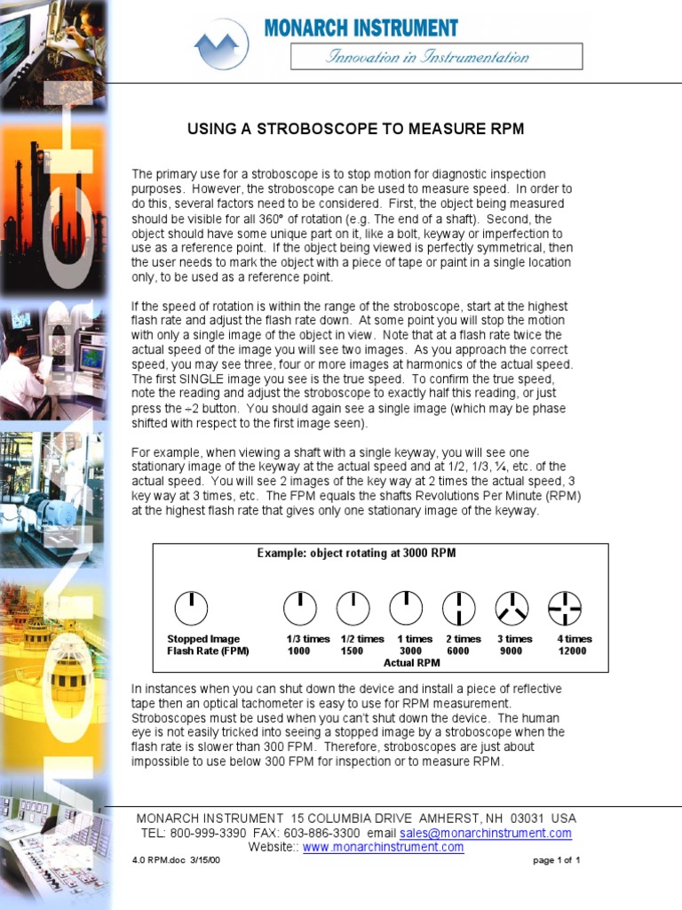 Strobe For RPM PDF | PDF | Speed | Optics