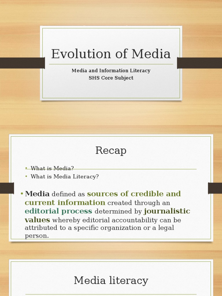 research report on evolution of media