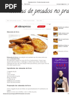 Rabanadas de Forno - Receitas de Pecados No Prato