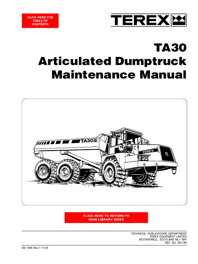 TA30 Articulated Dump Truck Manual | PDF | Automatic Transmission ...
