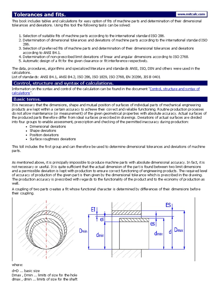 General tolerances iso 2768