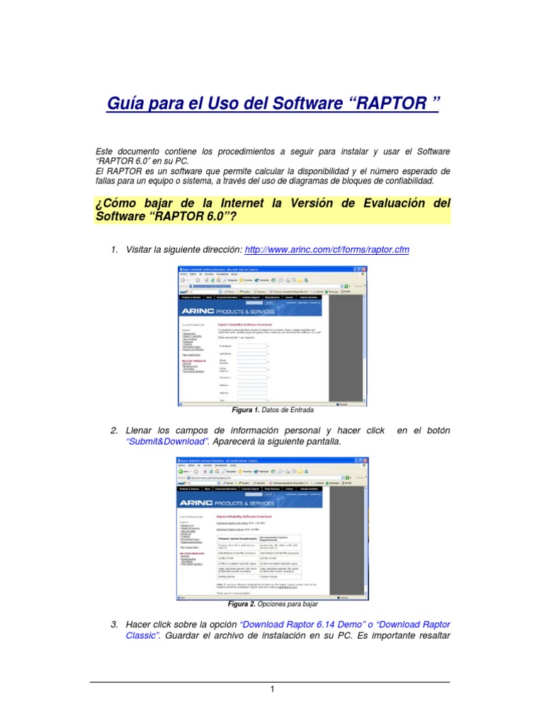 Guía de Instalación y Uso de RAPTOR 6.0 | PDF | Simulación ...