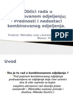 Oblici Rada U Kombinovanom Odjeljenju