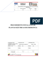 Procedimiento para Instalación de Plantas Eléctricas de Emergencia (P-706-D-2509) PDF