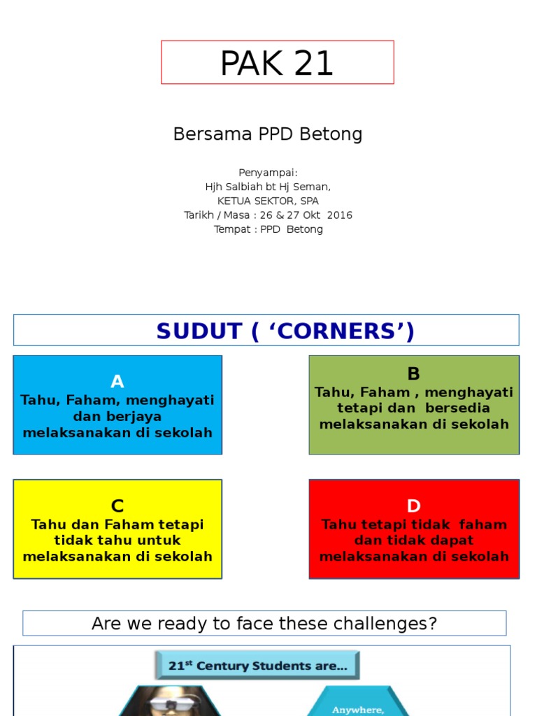 Pengenalan PAK21 Pengenalan PAK21
