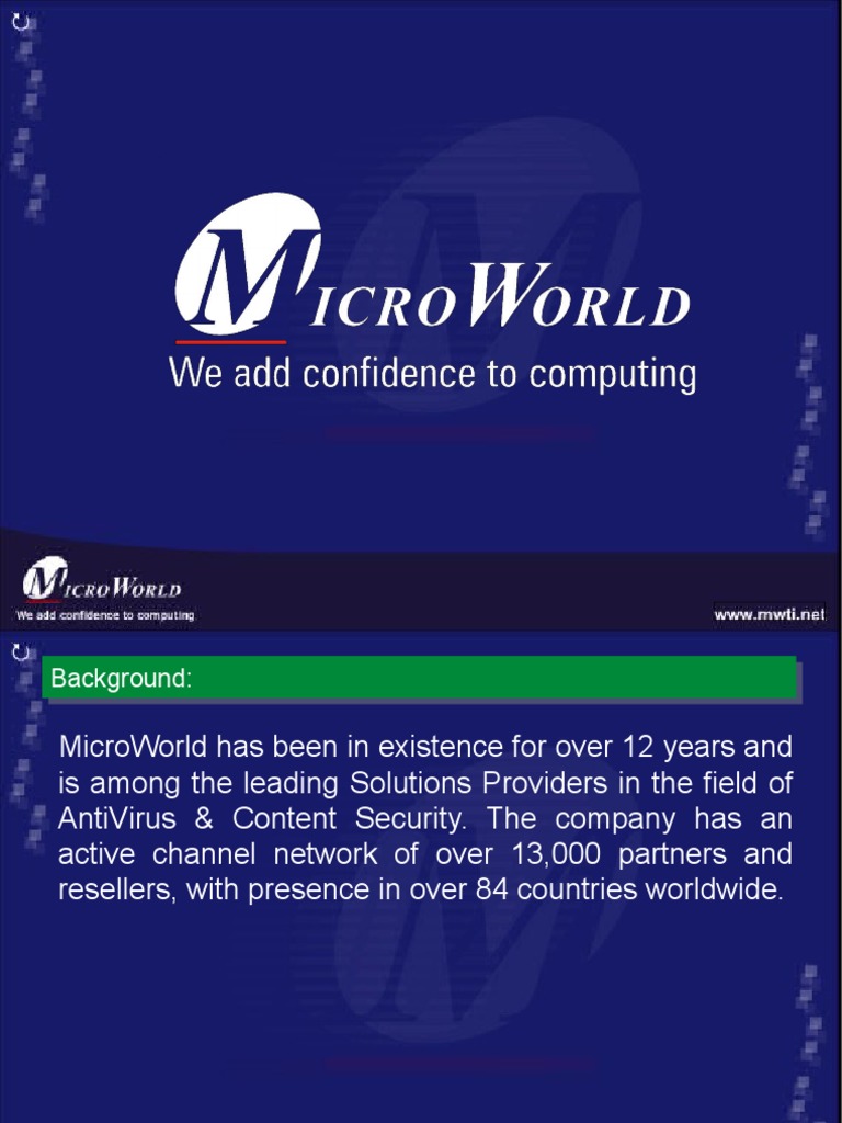 MicroWorld AntiVirus Solutions Overview | PDF | Spyware | Antivirus ...