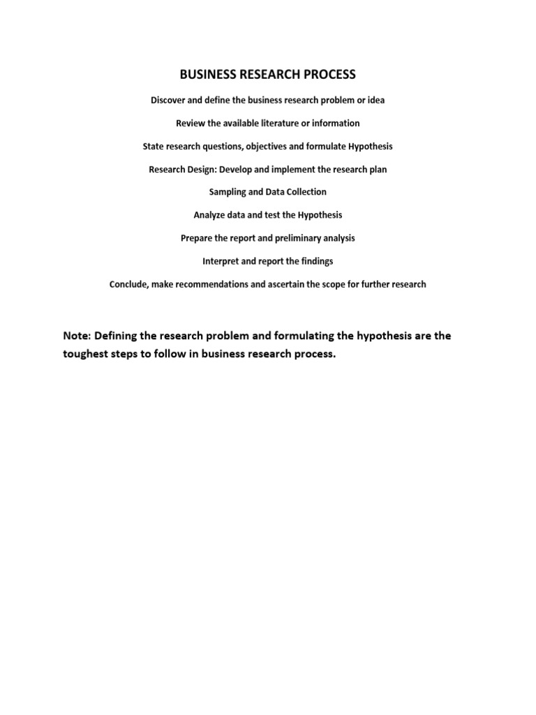 Business Research Process | PDF