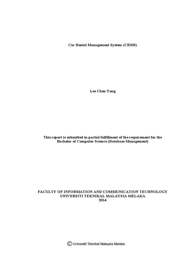 Car Rental Management System Overview | PDF | Software Development ...