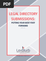 Download Legal Directory Submissions - Putting Your Best Foot Forward a LexBlurb Publication by LexBlurb SN347190940 doc pdf