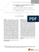 Propostas para avaliação profunda de políticas públicas sociais