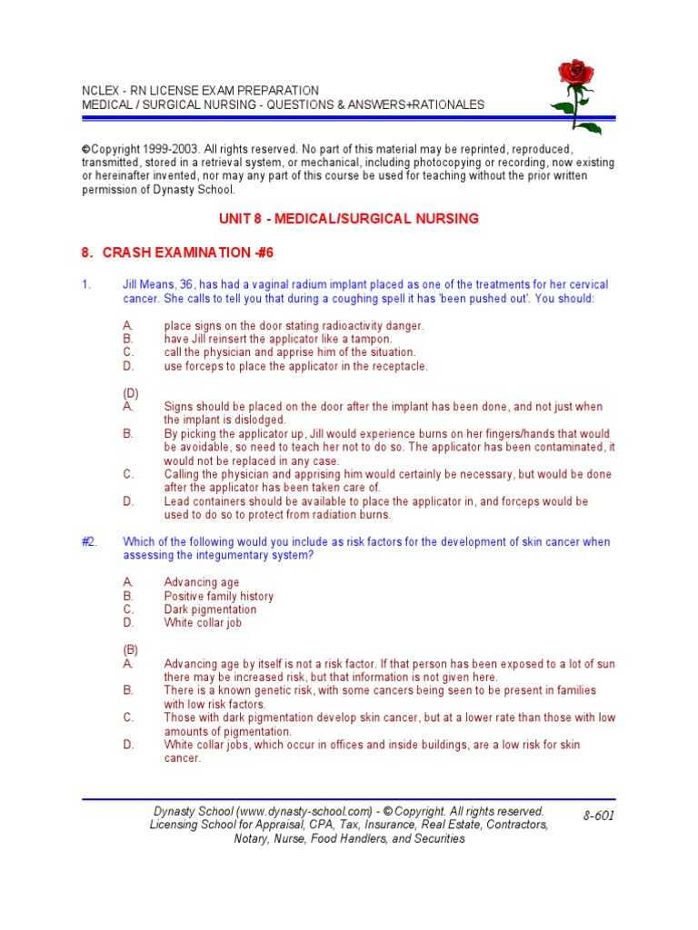 Medical Surgical Questions PDF Anesthesia Surgery