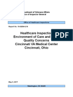 Healthcare Inspection Environment of Care and Other Quality Concerns Cincinnati VA Medical Center Cincinnati, Ohio