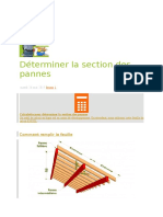 Déterminer La Section Des Pannes