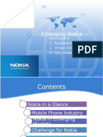 Emerging Nokia: Kelompok 9 1. Rizziandrie Zairul 2. Viman Alfarizi R 3. Fery Purwaginanjar