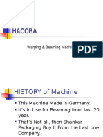 HACOBA Warping & Beaming Machine Technical Specs