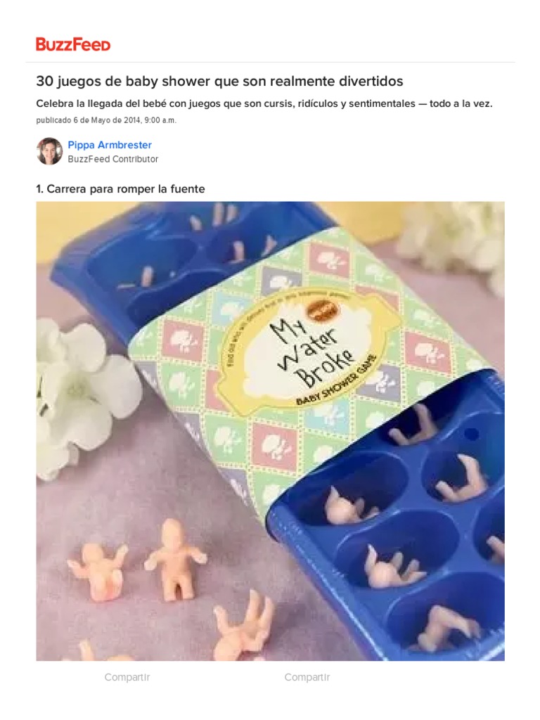 30 Juegos De Baby Shower Que Son Realmente Divertidos 1 Carrera