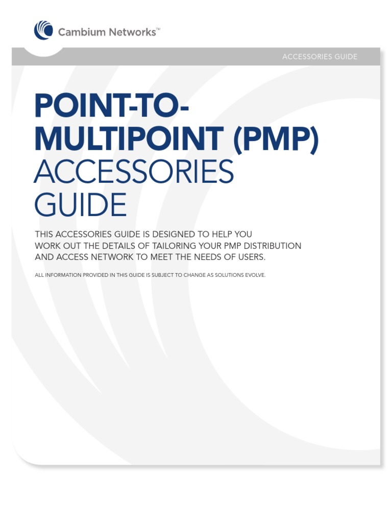 Point-To-Multipoint (PMP) : Accessories Guide | PDF
