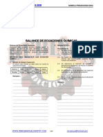 Balance de Ecuaciones Quimicas Estequiometria PDF