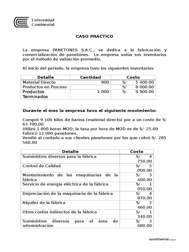 Ejercicio - Ciclo de La Contabilidad de Costos | PDF | Costo | Inventario