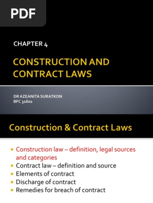 Bfc31602 Sem 1 2016 17 Construction Contract Laws Breach Of Contract Damages