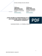 ¿Cómo Facilitar La Problematización en El Aprendizaje para Desarrollar Cultura Científica y Promover Participación Ciudadana?