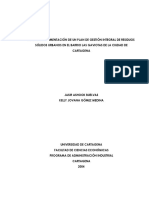 Diseño e Implementación de Un Plan de Gestión Integral de Residuos